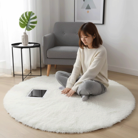 Tapis rond salon | Confort & Élégance