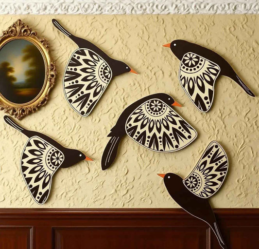 Decoration muraled oiseau volant en bois 2