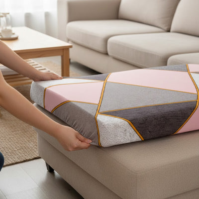 Housse canape  angle ProtectStyle rose gris