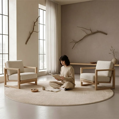 tapis rond salon | Maillard Wabi-sabi