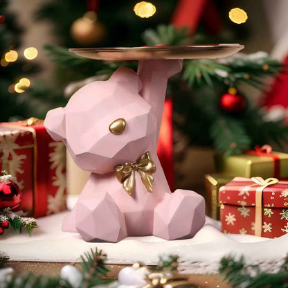 Sculpture contemporaine ours papillon | Kawaii