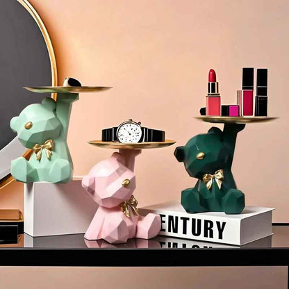 Sculpture contemporaine ours papillon | Kawaii